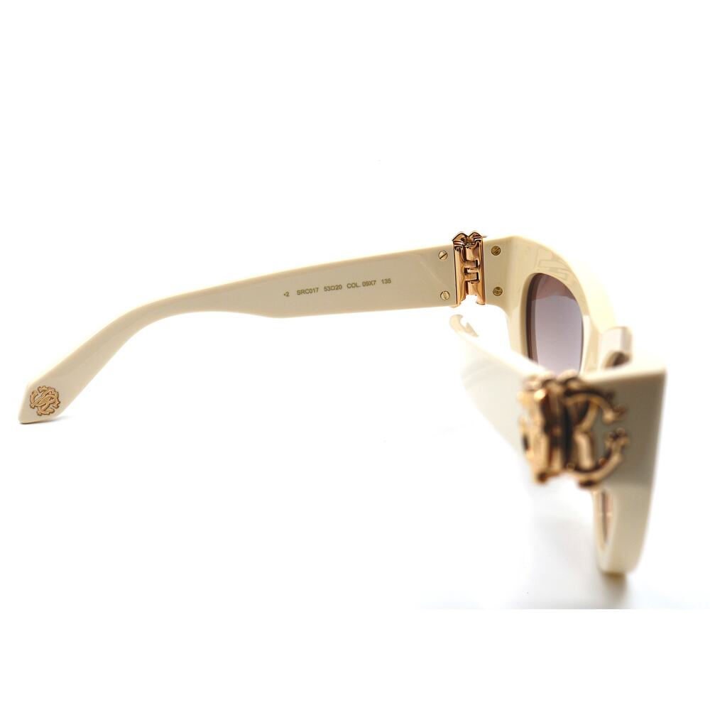 NEW ROBERTO CAVALLI SRC017M 09X7 IVORY VIOLET GRADIENT AUTHENTIC SUNGLASSES - Picture 10 of 12